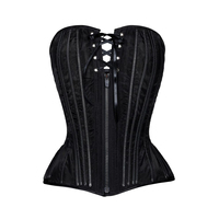 Corset en cuir pour femmes, bustier à armatures réglable, dos à lacets, idéal pour les soirées, les tenues de club ou la mode quotidienne