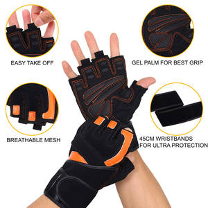 Guantes de gimnasio de levantamiento de pesas transpirables con logotipo personalizado, guantes de seguridad para entrenamiento físico con ajuste cómodo - Product Image 2