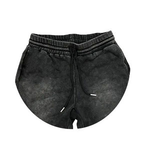 Shorts d'été pour hommes à séchage rapide, taille élastique, vêtements professionnels, vente en gros, logo personnalisé, motif uni délavé à l'acide, style vintage, haute qualité - Product Image 3