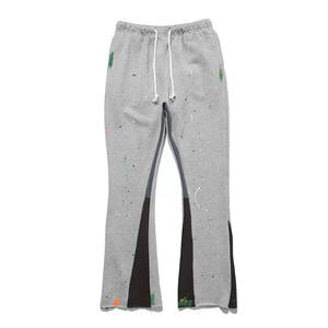 Pantalones de chándal Acampanados para hombre, de alta calidad, personalizados, peso pesado, color blanco, estilo francés, Terry, pierna recta - Product Image 3