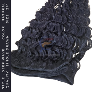 2025 nouveauté vague profonde en gros brut vierge Remy trame Extensions de cheveux de haute qualité faisceaux de cheveux humains - Product Image 3