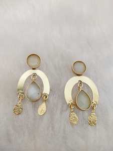 Boucles d'oreilles en laiton lourd de style punk fait à la main ensemble imitation rhodium placage femmes design personnalisable produit en vrac de mode - Product Image 5