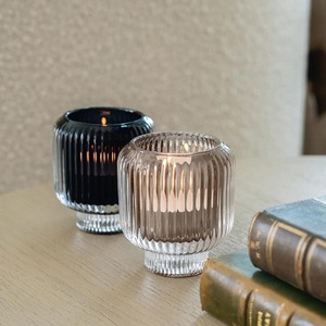 Artistic <b>Glass</b> Candle <b>Holder</b> for Table Decor Stylish Home Centerpiece Vintage Pillar <b>Stand</b> Decorative Accent - Product Image 6