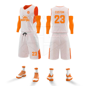 Peso ligero Mejor diseño Logotipo personalizado Uniforme de baloncesto reversible Diseño único Uniforme de baloncesto de alta calidad - Product Image 4