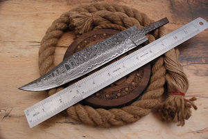 ใบมีดเปล่าสำหรับทำมีดแคมป์ปิ้งเกรดอุตสาหกรรม งานแฮนด์เมด สำหรับใช้งานอเนกประสงค์ คุณภาพสูง เหล็กดามัสกัสสั่งทำพิเศษ OEM - Product Image 5