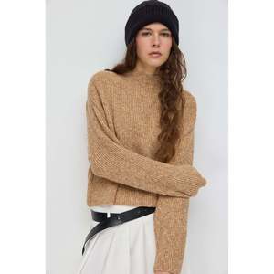Pull court en tricot à col roulé décontracté 100% coton - Product Image 4