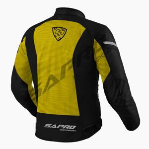 SAPRO INDUSTRIES All-Season Waterproof Reflective Safety <b>Motorcycle</b> <b>Jacket</b> Breathable Mesh % Polyester Plus Size Reinforced - Product Image 4