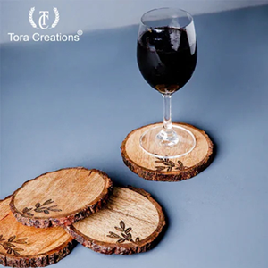 Posavasos de té de madera al por mayor Kingly a granel con grabados artísticos y tallas intrincadas esteras y almohadillas de calidad duradera - Product Image 5