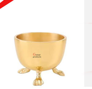 high look round shape metal <b>golden</b> finished chocolate and dessert serving bowl for hotel restaurant and <b>bar</b> - Product Image 3