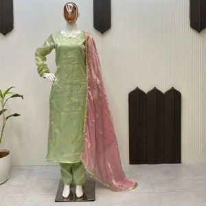 Costume pakistanais de haute qualité pour femmes, écologique, lavable, style traditionnel indien, pantalon dhoti, salwar kameez pour l'Aïd et le Ramadan - Product Image 1