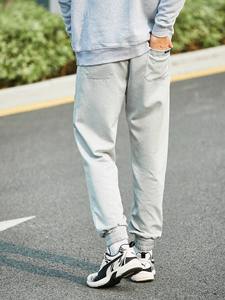 Pantalones Deportivos de Felpa para Hombre, 100% Algodón, Pantalones de Gimnasio Suaves y Cálidos, Cintura Elástica, Personalizados OEM, Casuales, para Entrenamiento y Descanso - Product Image 3