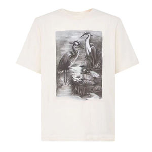 Tùy Chỉnh Biểu Tượng Đồ Họa O-Cổ Người Đàn Ông T-Shirt Giản Dị 100% Cotton Quá Khổ Mô Hình Cần Cẩu Ngắn Tay Áo - Product Image 6