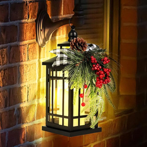 Nueva llegada atractiva decoración navideña para el hogar linterna de Metal portavelas linterna colgante negra para proveedores mayoristas - Product Image 1