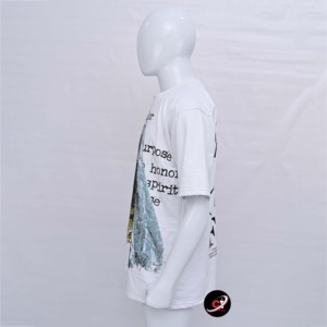 เสื้อยืดสไตล์สตรีทแวร์สำหรับผู้ชายเสื้อยืดผ้าฝ้าย100% ลายกราฟิกโอเวอร์ไซส์ออกแบบโลโก้ได้ตามต้องการ - Product Image 2