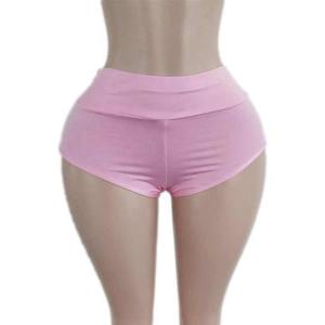 Venta al por mayor personalizar puede disponible Spandex Stretch Hot Girl Gym Tallas grandes pantalones cortos de las mujeres - Product Image 3
