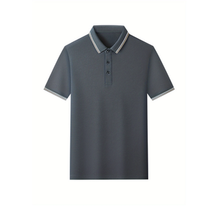 T-shirt décontracté à coupe ample pour homme 100% coton respirant col rond Design formel coupe surdimensionnée - Product Image 1