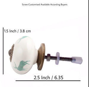 Boutons en céramique de renne vert forêt industriel vente chaude tiroir armoire poignée tire pour armoire cuisine chambre salle à manger - Product Image 3