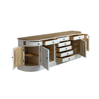 Buffet Garance en bois recyclé blanchi de 225 cm