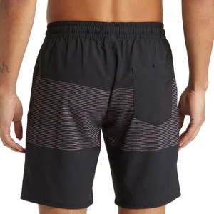 OEM Custom Men <b>Swim</b> <b>Shorts</b> Black Charcoal Striped Beachwear Quick Dry <b>Board</b> <b>Shorts</b> Performance <b>Trunk</b> Factory Wholesale Apparel - Product Image 2