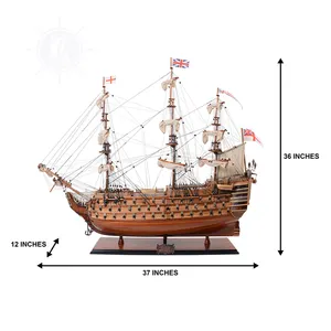 HMS胜利模型船大型80厘米手工木制复制品，带展示架，收藏品，装饰，礼品，批发