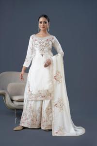 Handcrafted <b>Pakistani</b> Salwar Kameez With Embroidery Work and Designer Sleeves for Weddings Available in Bulk Quantity - Product Image 3