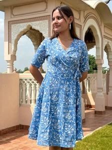 Handmade Eco-Friendly Washable Indian Cotton Mini Party Dress Women Stylish Summer <b>Beach</b> Wear Personalized Bride <b>Gift</b> Sweet - Product Image 2