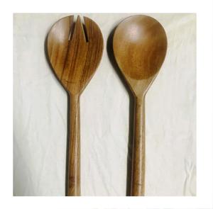 NUEVO TIGER COLORWood Servidor de ensalada Juego de servidor de ensalada de madera hecho a mano Cucharas Tenedores Utensilios Cuchara de cocina Regalo nuevo - Product Image 3