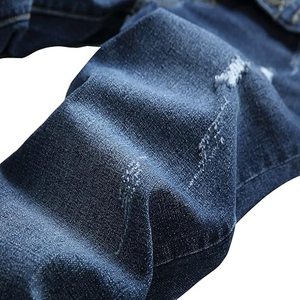 Breathable Straight Man Jean Pants Slim Fit Highest Quality Custom Logo Design Denim Pants With Pockets - Product Image 4