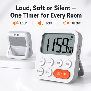 Digital Kitchen <strong>Timer</strong> Magnetic Countdown Clock Loud Alarm Visual Cooking <strong>Timer</strong> For Classroom Study Office Gym Use - Product Image 1