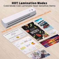 Plastifieuse thermique A4 à 2 rouleaux, sans bourrage, machine de plastification à chaud à chauffe rapide, 9 pouces, pour le bureau