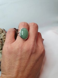 Anillo de Plata de Ley 925 hecho a mano de fresa verde, ajuste de bisel de corte ovalado, joyería fina de moda para mujeres y niñas, fiestas de boda - Product Image 2