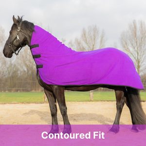 Prodotti di equitazione per cavalli da equitazione personalizzati di lunga durata e caldo morbido in pile refrigeratore per cavallo (grande (74 "-78"), viola) - Product Image 4