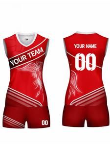 Ensemble de maillot et short de volley-ball pour hommes sans manches jaune en gros, design de couleur personnalisé, impression par sublimation professionnelle, 100% tout - Product Image 3