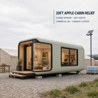 Unité de travail préfabriquée Apple Cabin de 20 pieds avec structure en acier léger, planification sur deux niveaux et finitions sur mesure pour parcs logistiques
