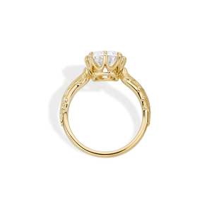 Bague de fiançailles en diamant de culture 3,12 carats, modèle Old Mine Cut Vale - Product Image 4