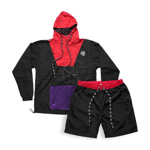 Ensemble short coupe droite coupe-vent à capuche pour l'hiver avec tissu doux, construction résistante aux intempéries, caractéristiques écologiques et séchage rapide - Product Image 1