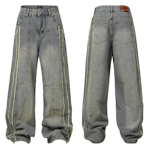 Pantalones de gran tamaño de algodón transpirable para hombres con bolsillos profundos perfectos para trajes de calle Casuales - Product Image 3