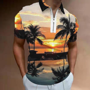 เสื้อโปโลแขนสั้นพิมพ์ลายสำหรับผู้ชายสำหรับฤดูร้อน - Product Image 3