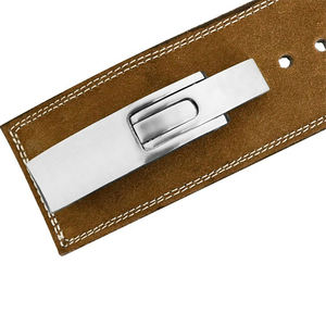 2023 qualité 10mm cuir de vachette Powerlifting levier ceinture 4 pouces de large Gym dos soutien formation Logo personnalisable - Product Image 4