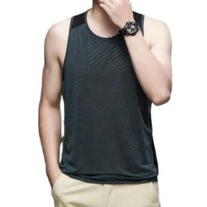 Camiseta sin mangas de verano personalizada de alta calidad para hombre, ropa deportiva suave ajustada de secado rápido, transpirable, informal, de talla grande, gimnasio - Product Image 3