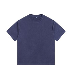 Camiseta de punto de diseñador de gran tamaño Unisex Vintage de peso pesado Estilo casual para mujer Camiseta estampada para hombres - Product Image 3