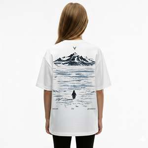 T-shirt unisexe surdimensionné Little Penguin, respirant, 100% coton, tailles ajustées XL-5XL - Product Image 1