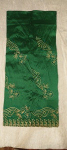 La tradición atemporal: lujosa tela de tafetán de seda George nigeriana con patrón abstracto y bordados. - Product Image 2