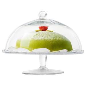 Luxury Display <b>Glass</b> <b>Cake</b> <b>Stand</b> <b>With</b> <b>Dome</b> For Hotel Restaurant And Cafe Dessert Presentation - Product Image 1