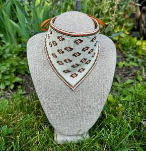 Bohemian Women <b>Charm</b> Jewelry Handmade Necklace Choker Beaded Tassel Statement Seed Bead Necklace BY HF CRAFTS - Product Image 3