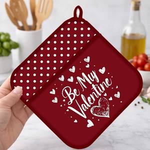 Agarraderas para Ollas de Cocina 100% Algodón con Diseño Estampado de San Valentín, Resistentes al Calor para Cocinar y Hornear - Product Image 1