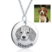 Collar de recuerdo personalizado para mascotas con nombre grabado DIY, joyería para mujer, llavero de acero inoxidable para gatos y perros, ideal para dropshipping.