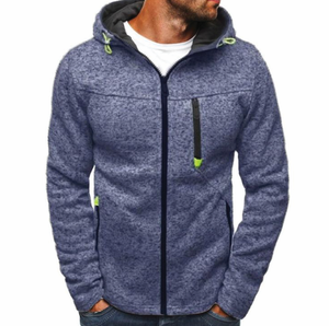 OEM personalizado de los hombres 100% de algodón de lana con cremallera Sudadera con capucha deportiva de invierno antiarrugas de alta calidad al por mayor de diseño sólido con el logotipo forrado - Product Image 3