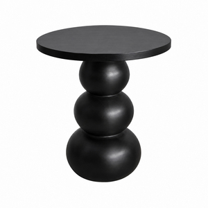 Wholesale Premium Solid Suar Wood Sculptural Orbella Suar Wood <b>Side</b> <b>Table</b> <b>Black</b> Finish for Living Room Hotel Lounge and Retailer - Product Image 3