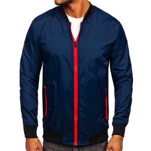 Service OEM – Blouson Bomber Homme Personnalisé en Toile Enduite avec Broderie Satinée, Style Lettermen, Imperméable, Fermeture Éclair, Coupe Slim, en Polyester - Product Image 1